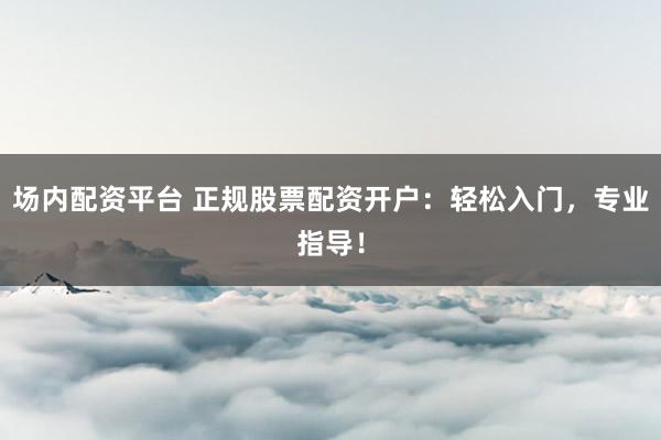 场内配资平台 正规股票配资开户：轻松入门，专业指导！