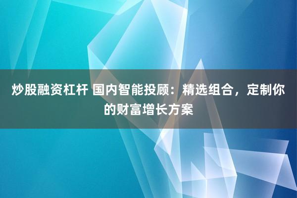 炒股融资杠杆 国内智能投顾：精选组合，定制你的财富增长方案