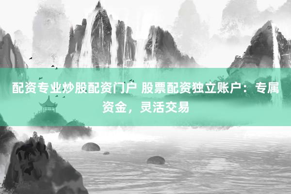 配资专业炒股配资门户 股票配资独立账户：专属资金，灵活交易