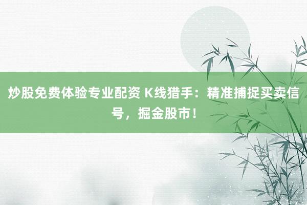 炒股免费体验专业配资 K线猎手：精准捕捉买卖信号，掘金股市！
