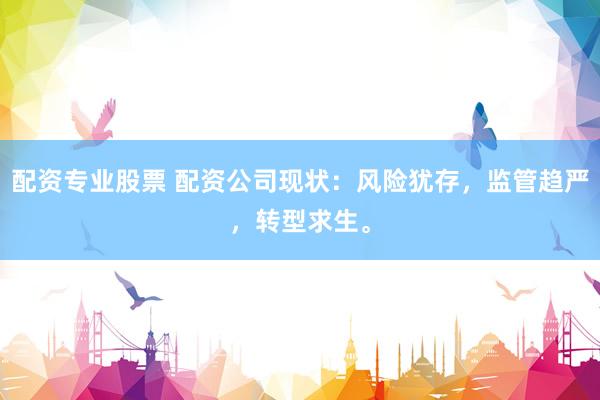 配资专业股票 配资公司现状：风险犹存，监管趋严，转型求生。